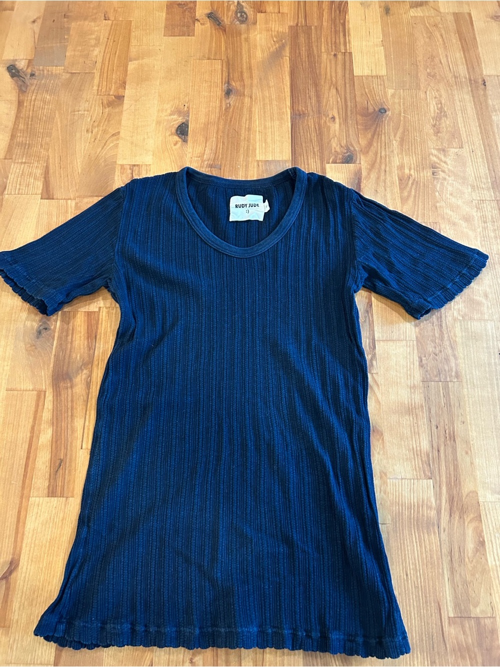 Rudy Jude Indigo Pointelle Tee